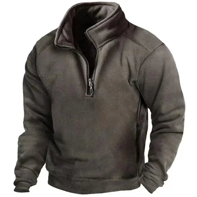 Mayson Fleece trui met halve rits voor heren