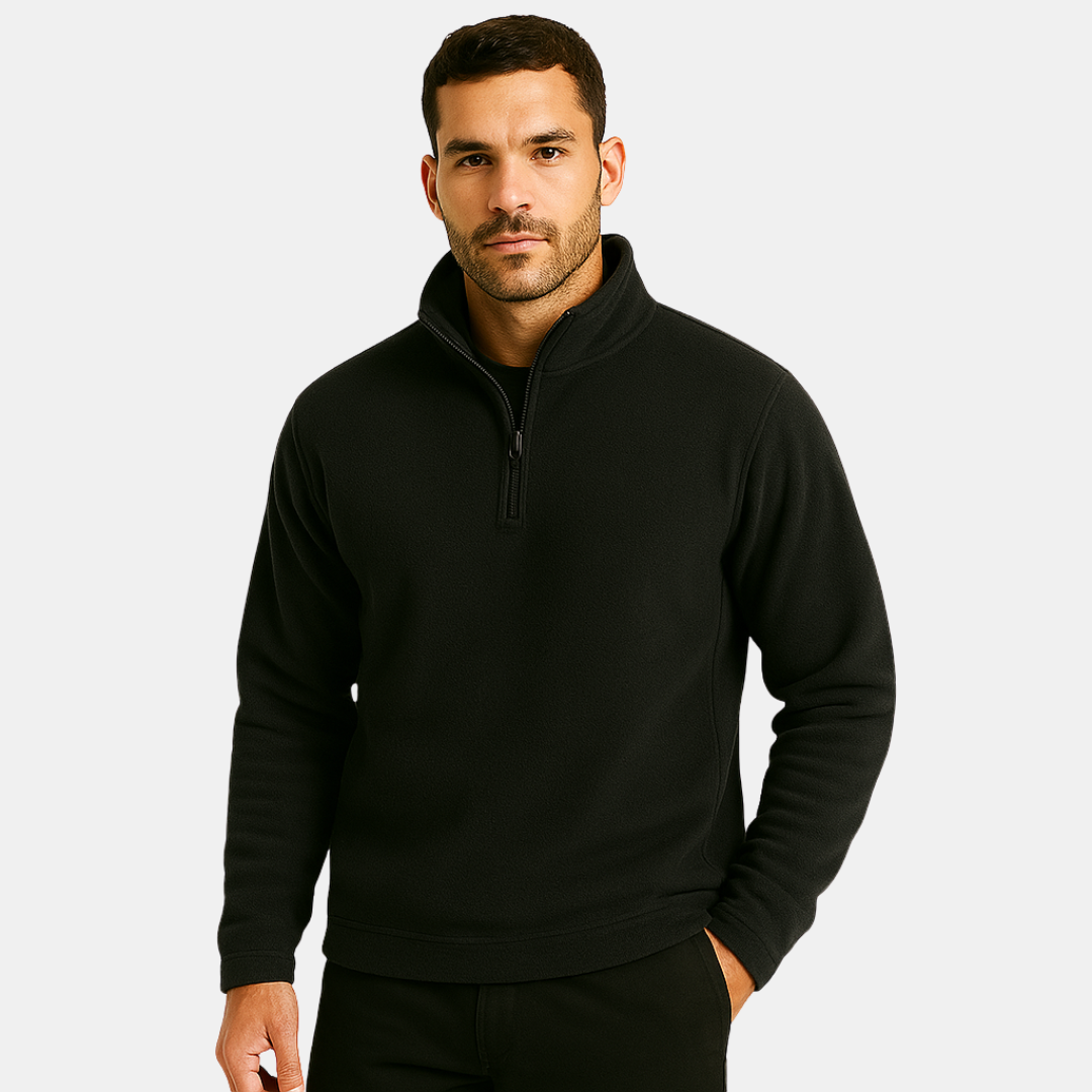 Mayson Fleece trui met halve rits voor heren