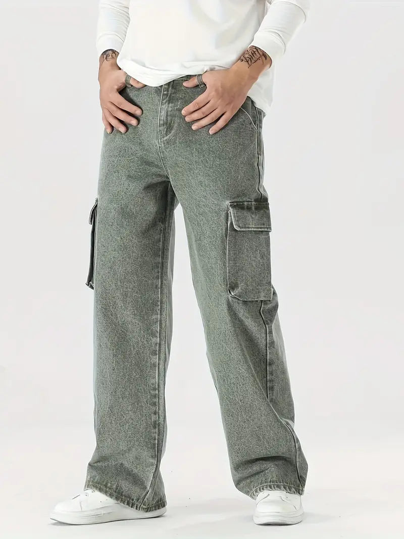 Melvin Oversized heren cargobroek met zakdetails