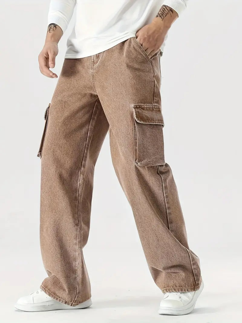 Melvin Oversized heren cargobroek met zakdetails