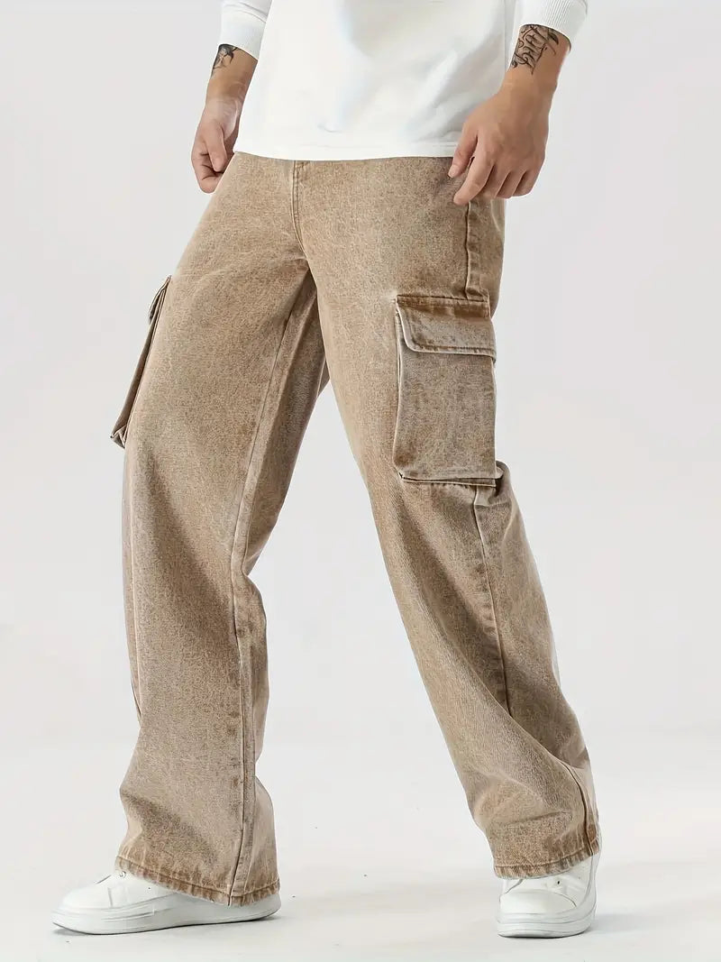 Melvin Oversized heren cargobroek met zakdetails