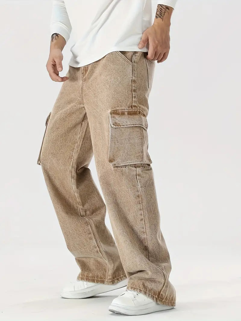 Melvin Oversized heren cargobroek met zakdetails