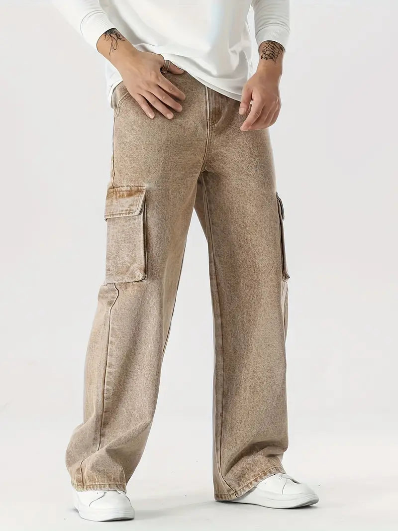 Melvin Oversized heren cargobroek met zakdetails