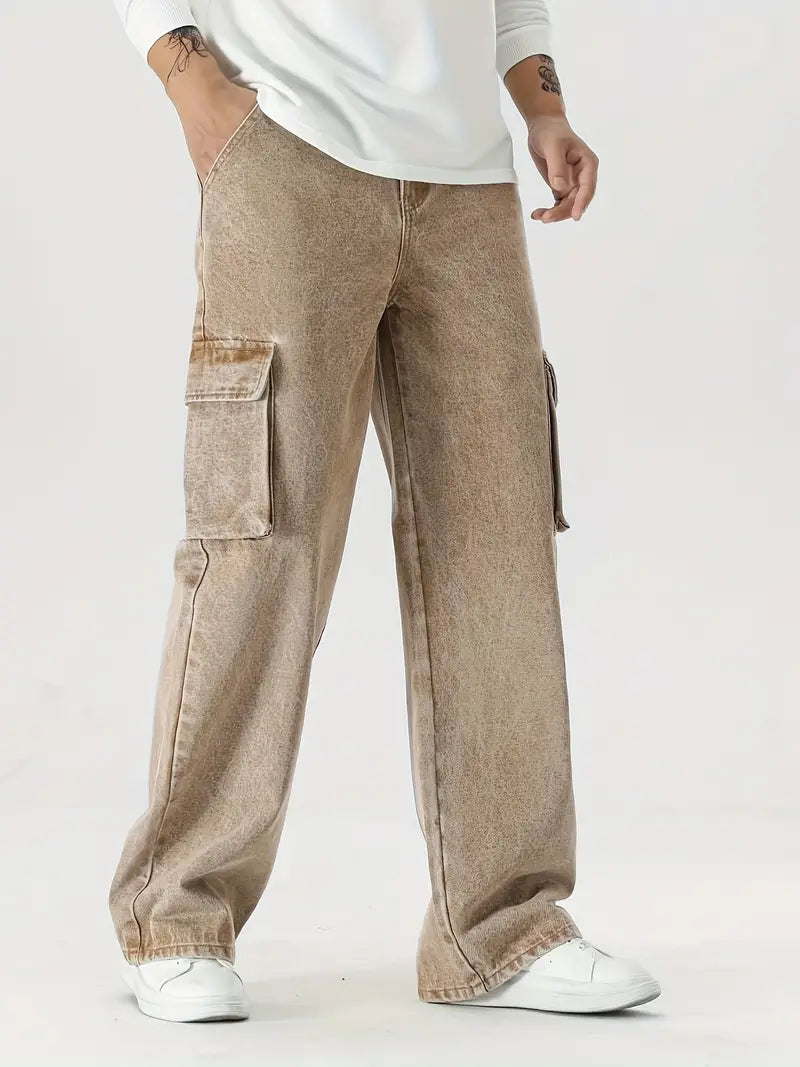 Melvin Oversized heren cargobroek met zakdetails
