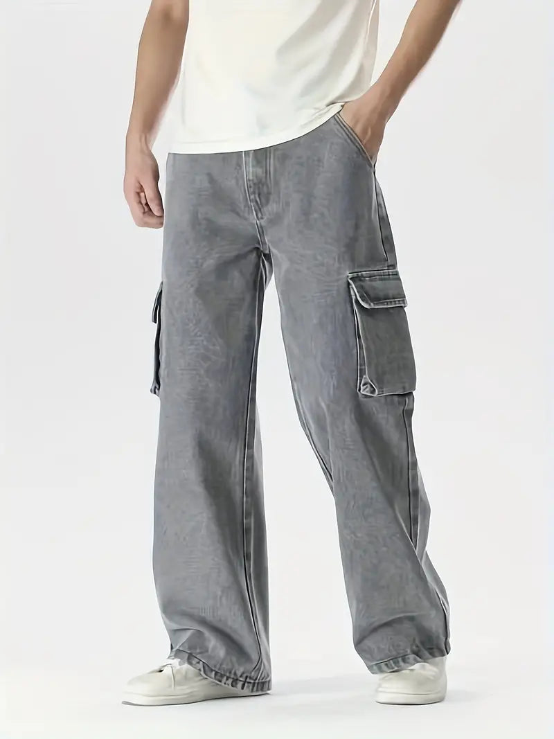 Melvin Oversized heren cargobroek met zakdetails
