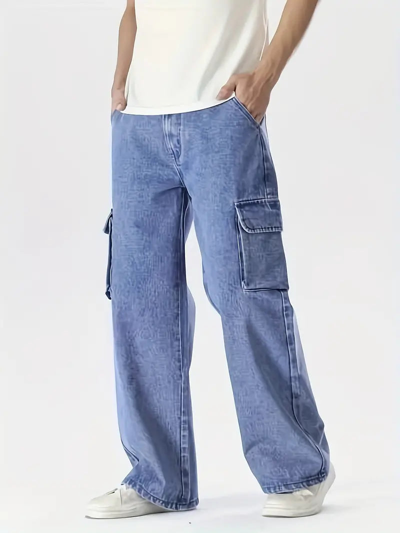Melvin Oversized heren cargobroek met zakdetails