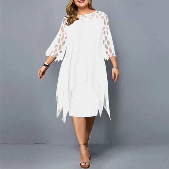 Micky dames cocktailjurk met cape detail