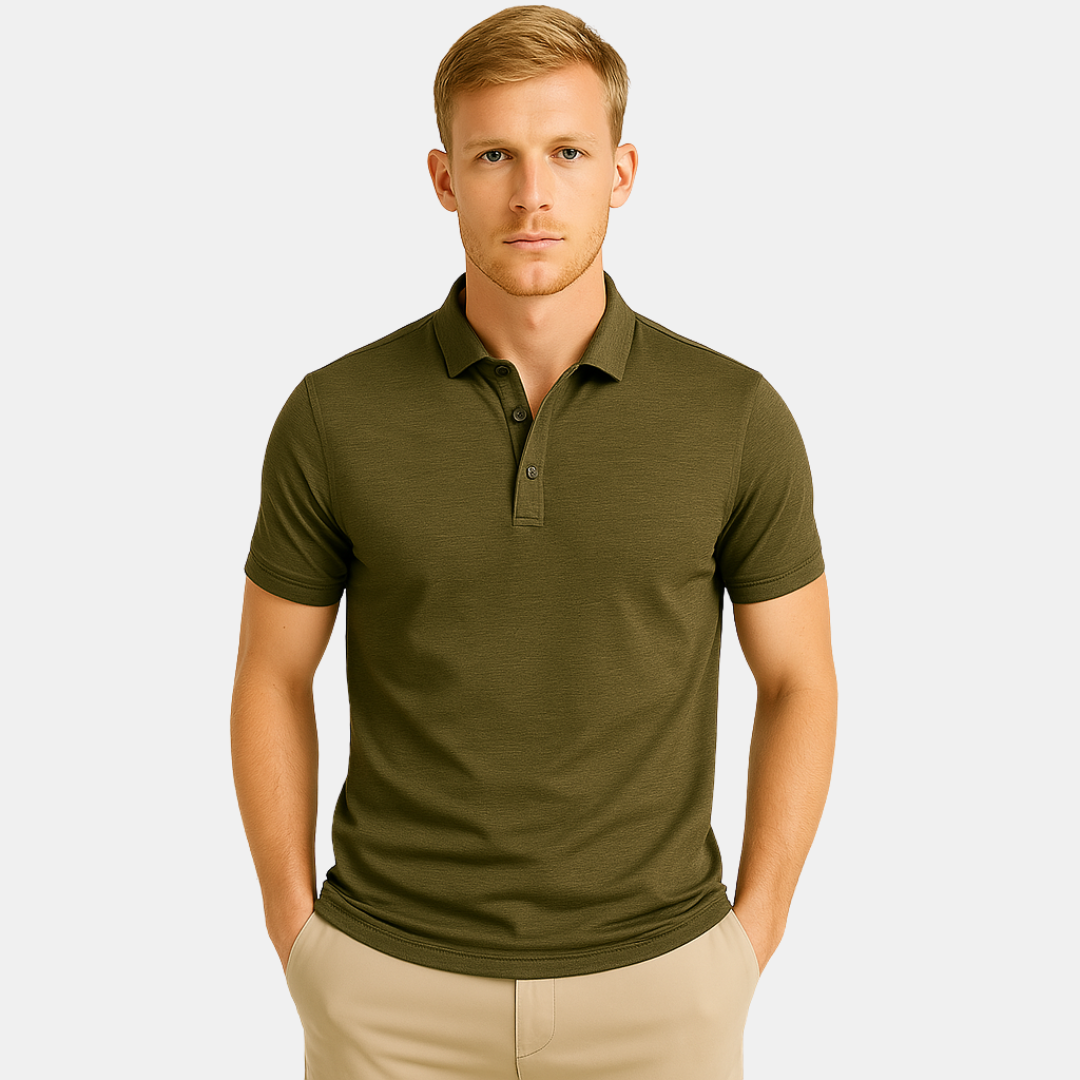 Milo Heren polo met klassieke kraag en korte mouwen
