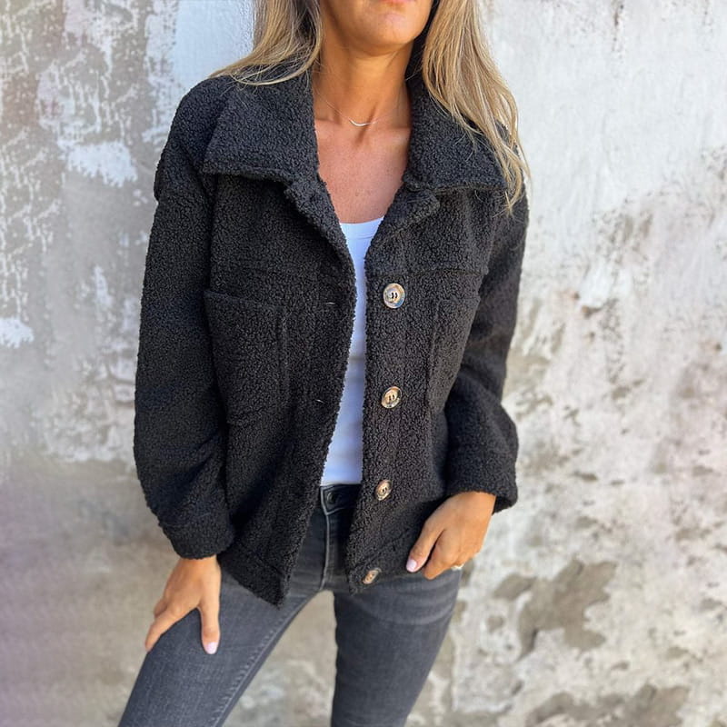 Nicole Dames Jas Met Knoopsluiting En Zakken