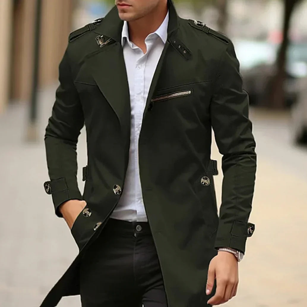 Philip Klassieke heren trenchcoat met knopen