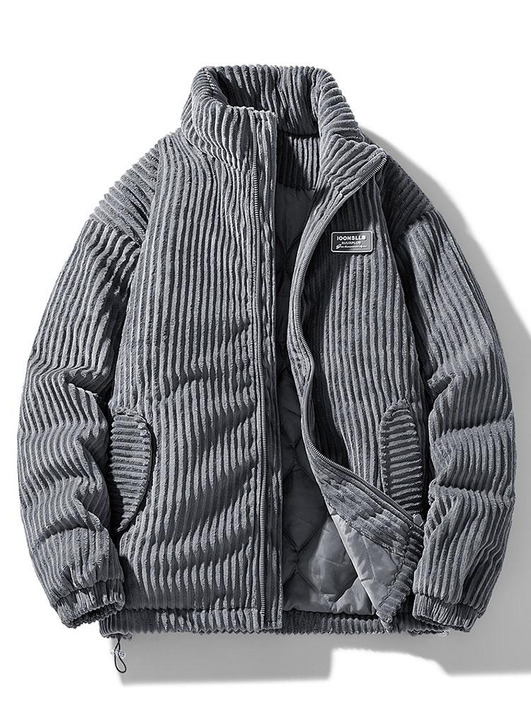 Rafello corduroy heren jas met ritssluiting