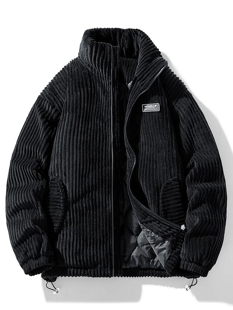 Rafello corduroy heren jas met ritssluiting