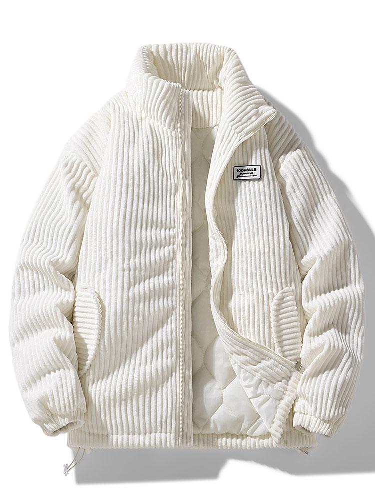 Rafello corduroy heren jas met ritssluiting