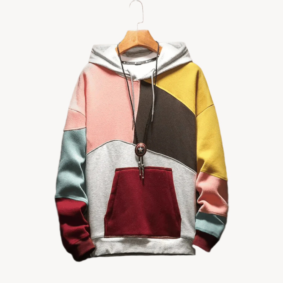 Ralph Heren hoodie met blokpatroon