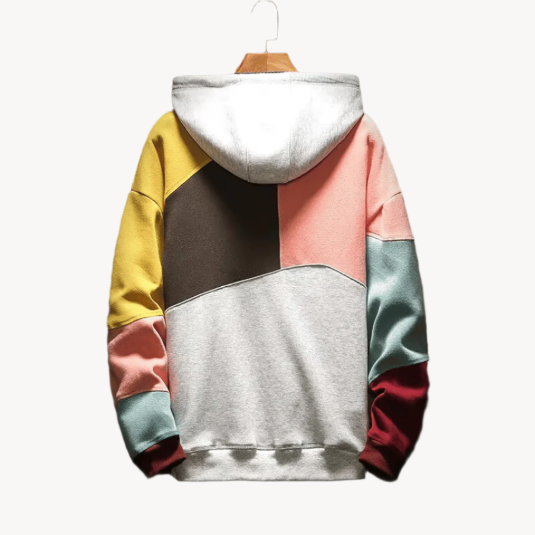 Ralph Heren hoodie met blokpatroon