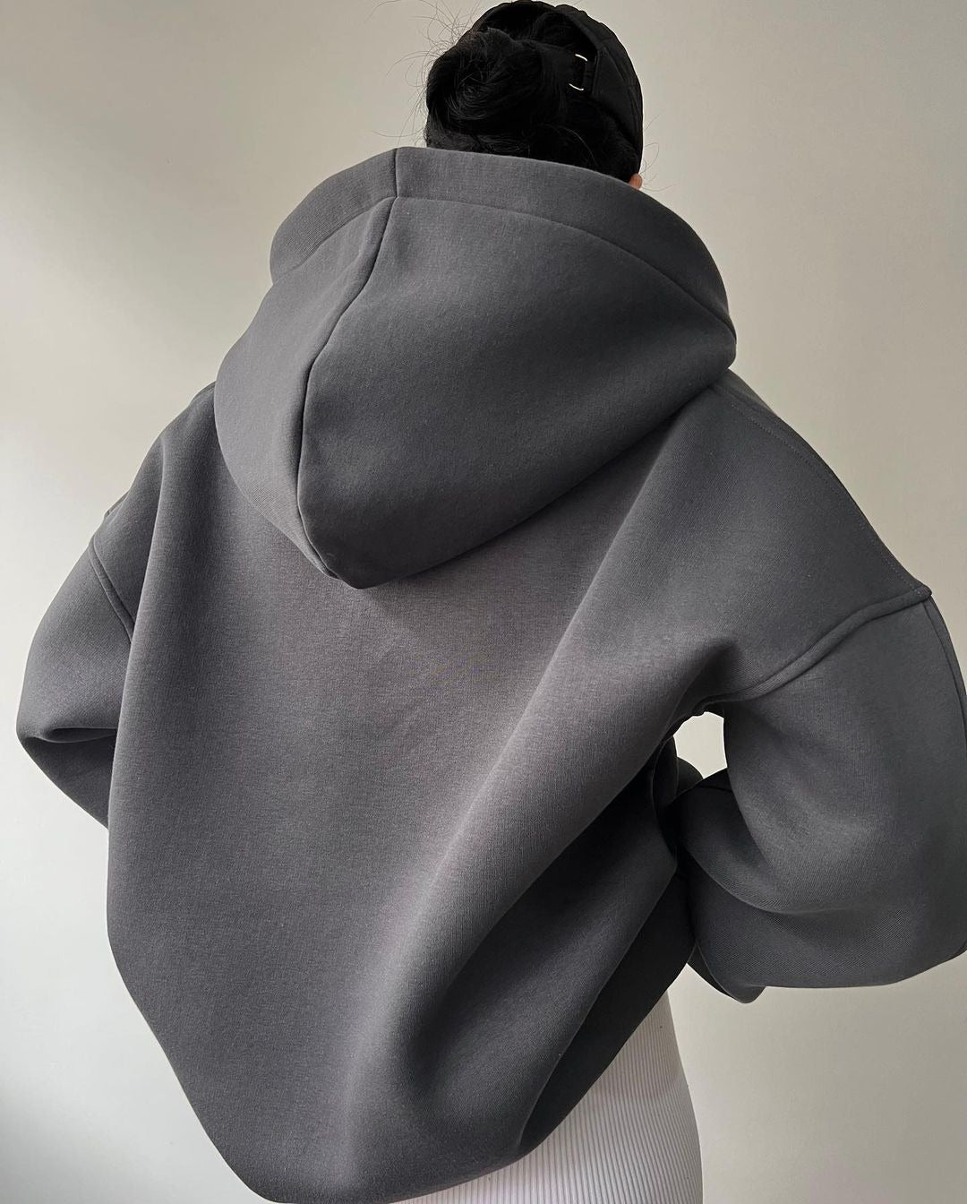 River dames hoodie met opstaande kraag