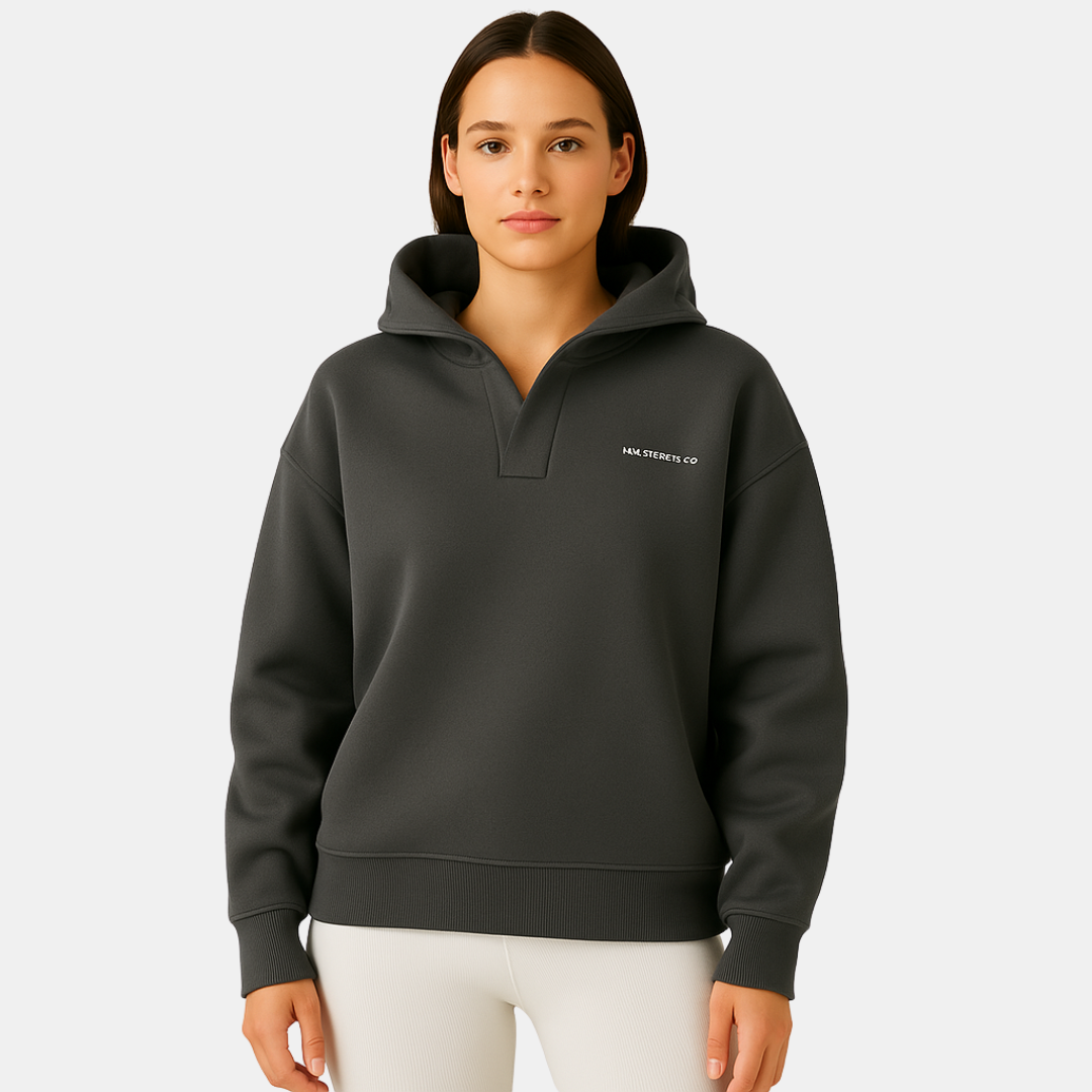 River dames hoodie met opstaande kraag
