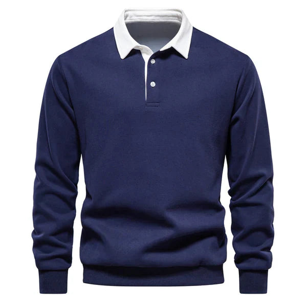 Roberto Heren Polosweater met lange mouwen