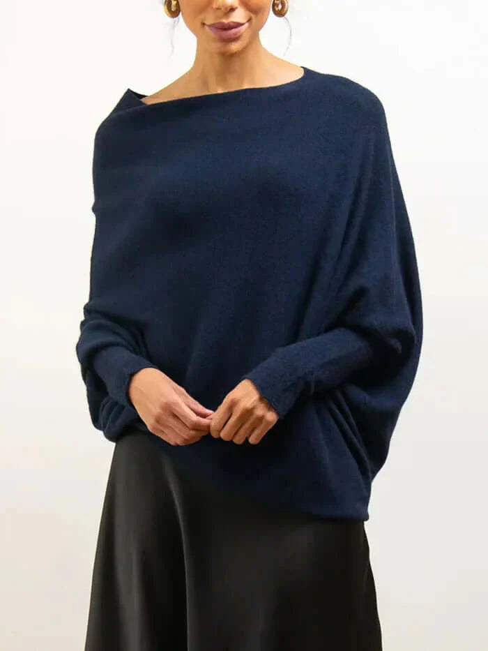 Romy Dames One Shoulder Top Met Lange Mouwen