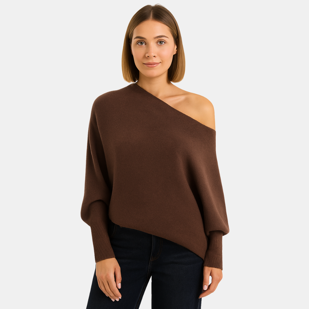 Romy Dames One Shoulder Top Met Lange Mouwen