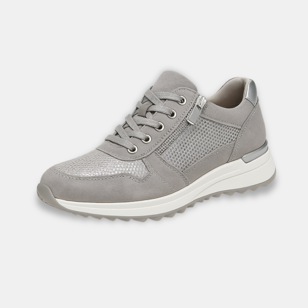 Sammie dames sneakers met rits en plateauzool