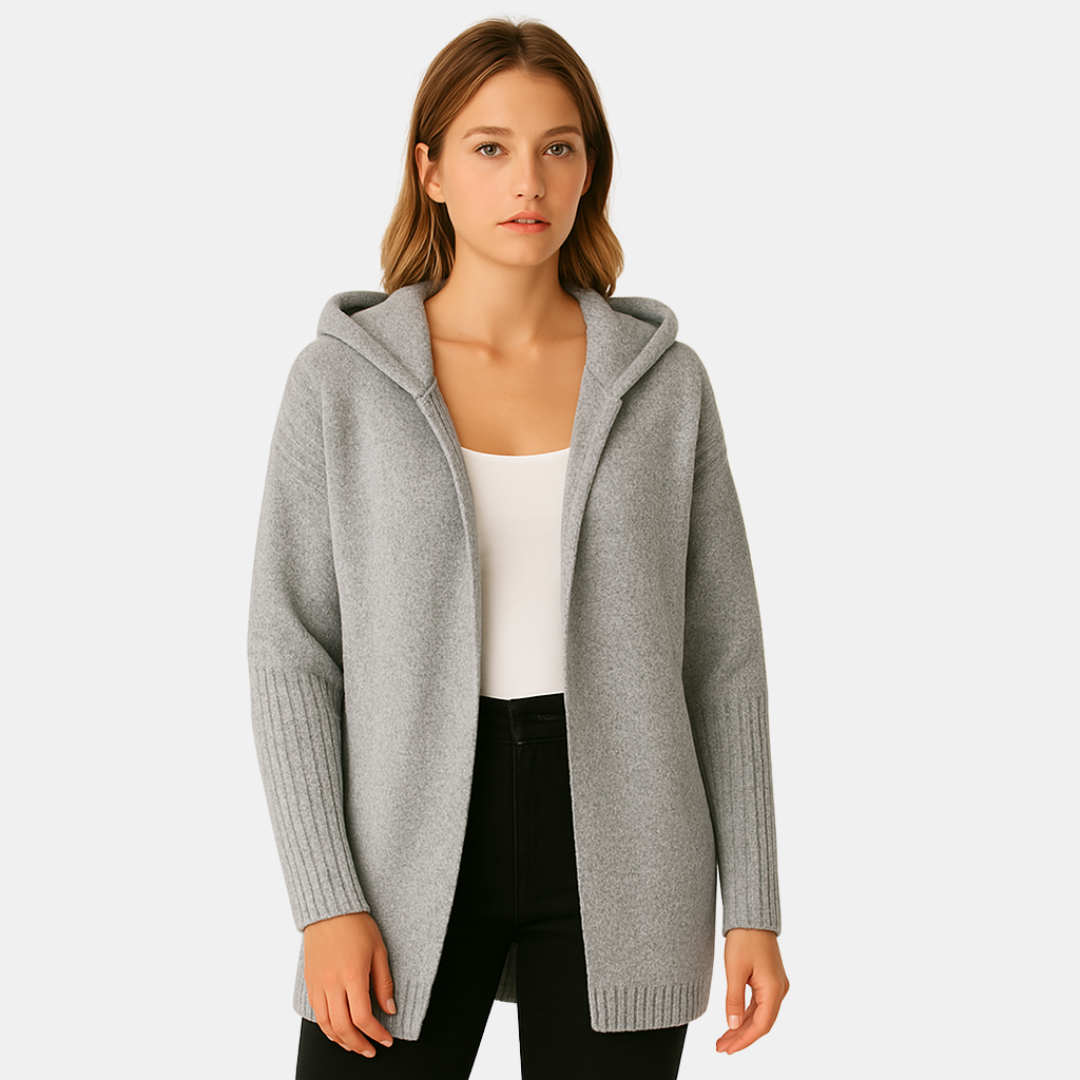 Scarlett Damesvest met capuchon en open voorkant