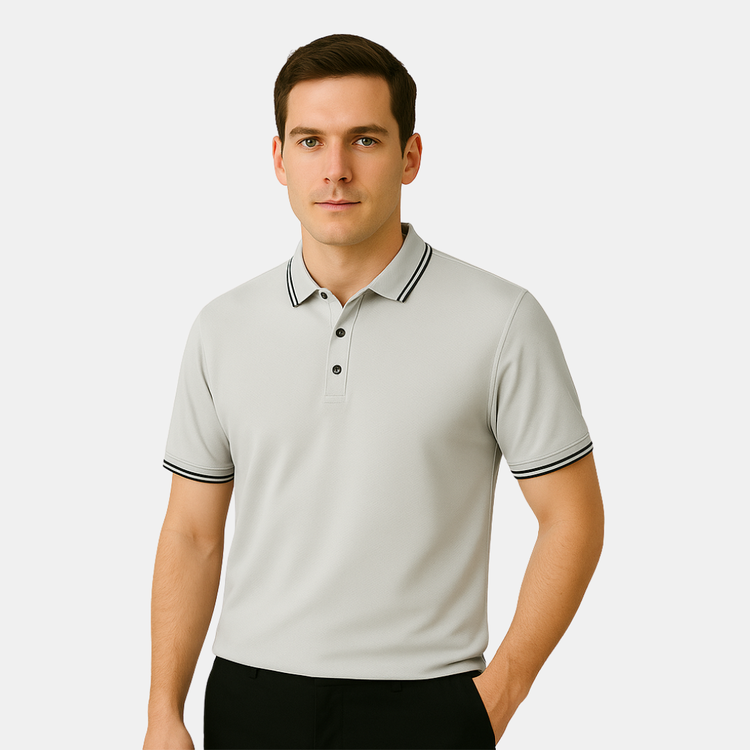 Sjoerd heren polo met contrastdetails