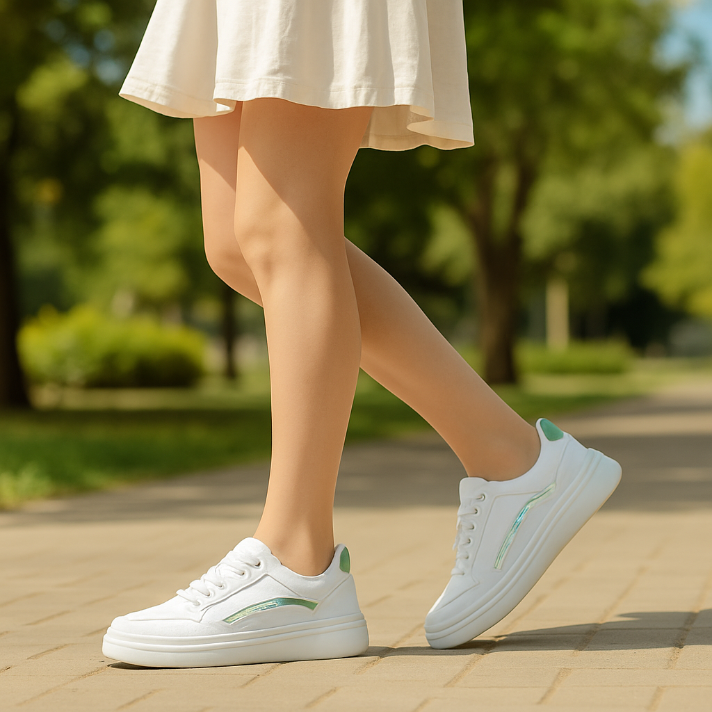 Stephany witte sneakers dames met frisse accenten
