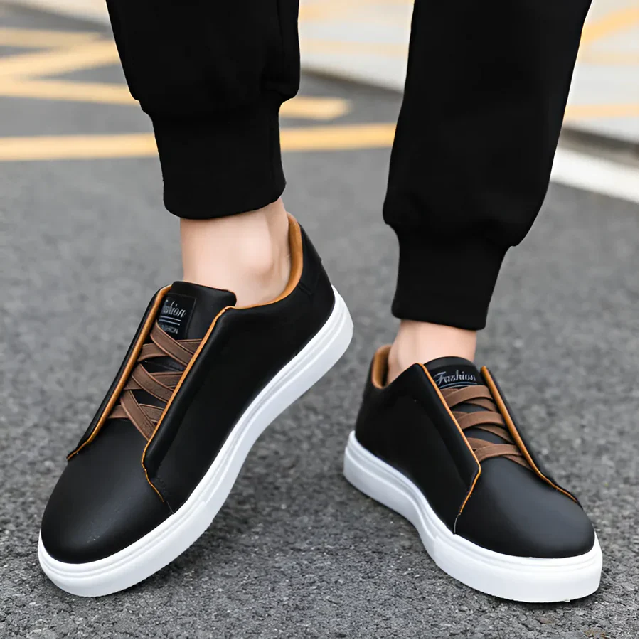 Steven casual heren sneakers met witte zool