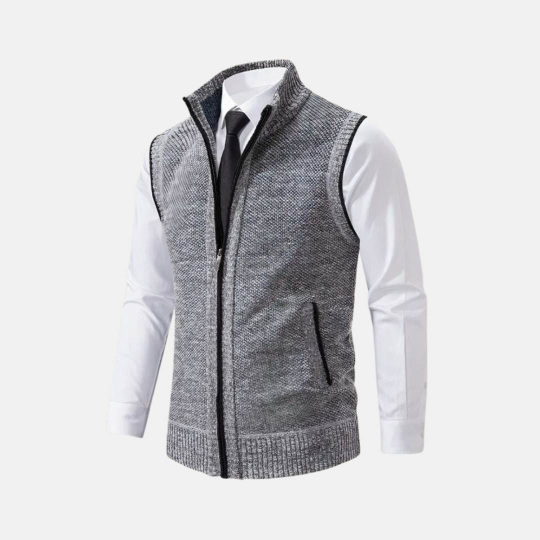 The Arvon Knit Zip Vest