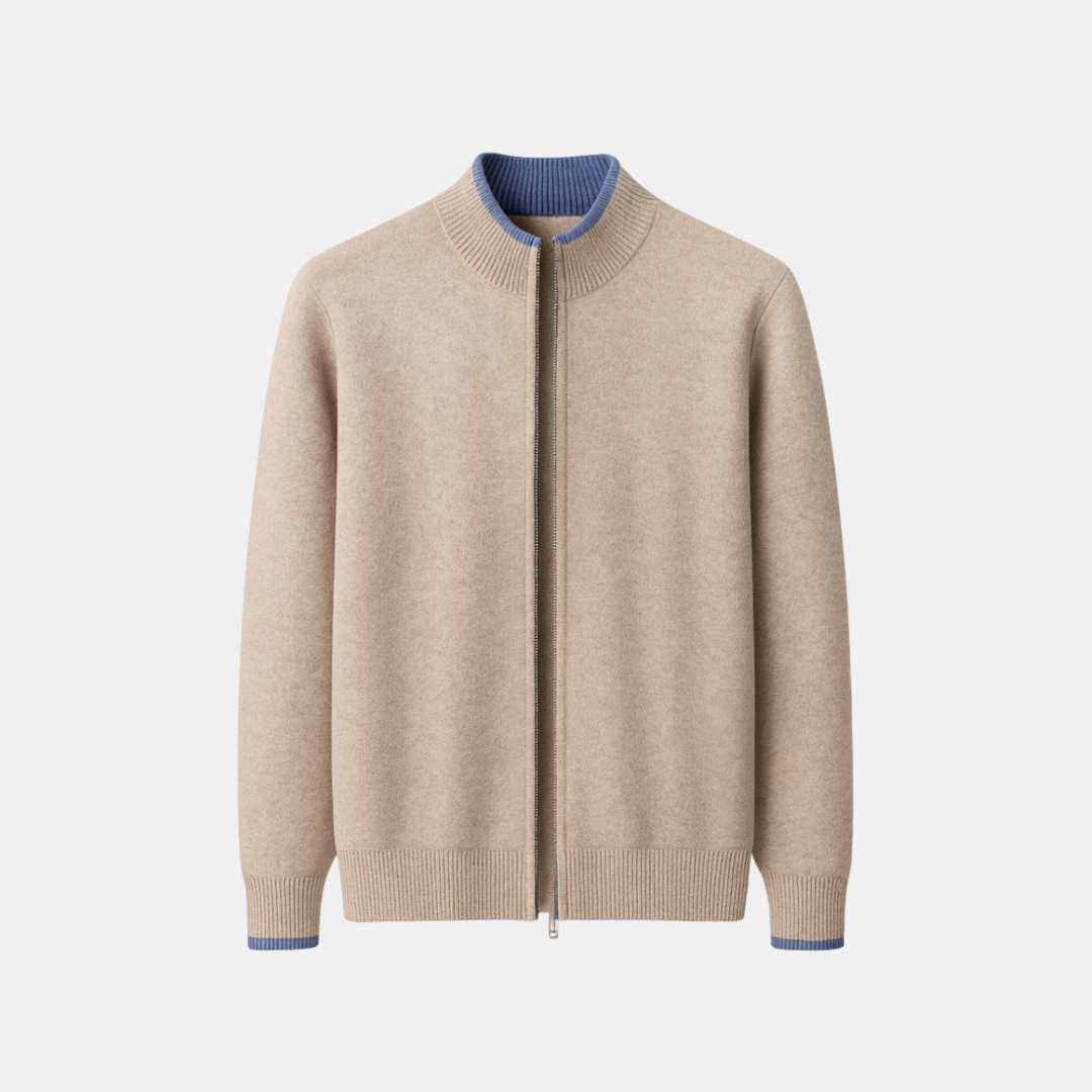 The Calder Knit Zip Cardigan