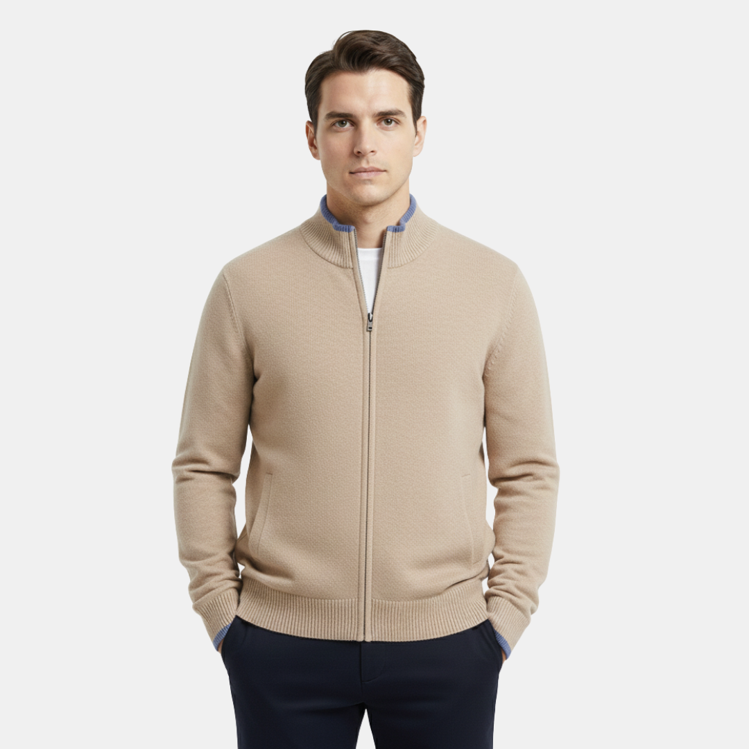 The Calder Knit Zip Cardigan