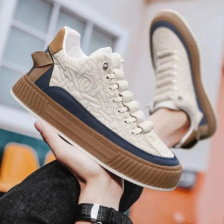 Tony Trendy heren sneakers met dikke zool en patroon