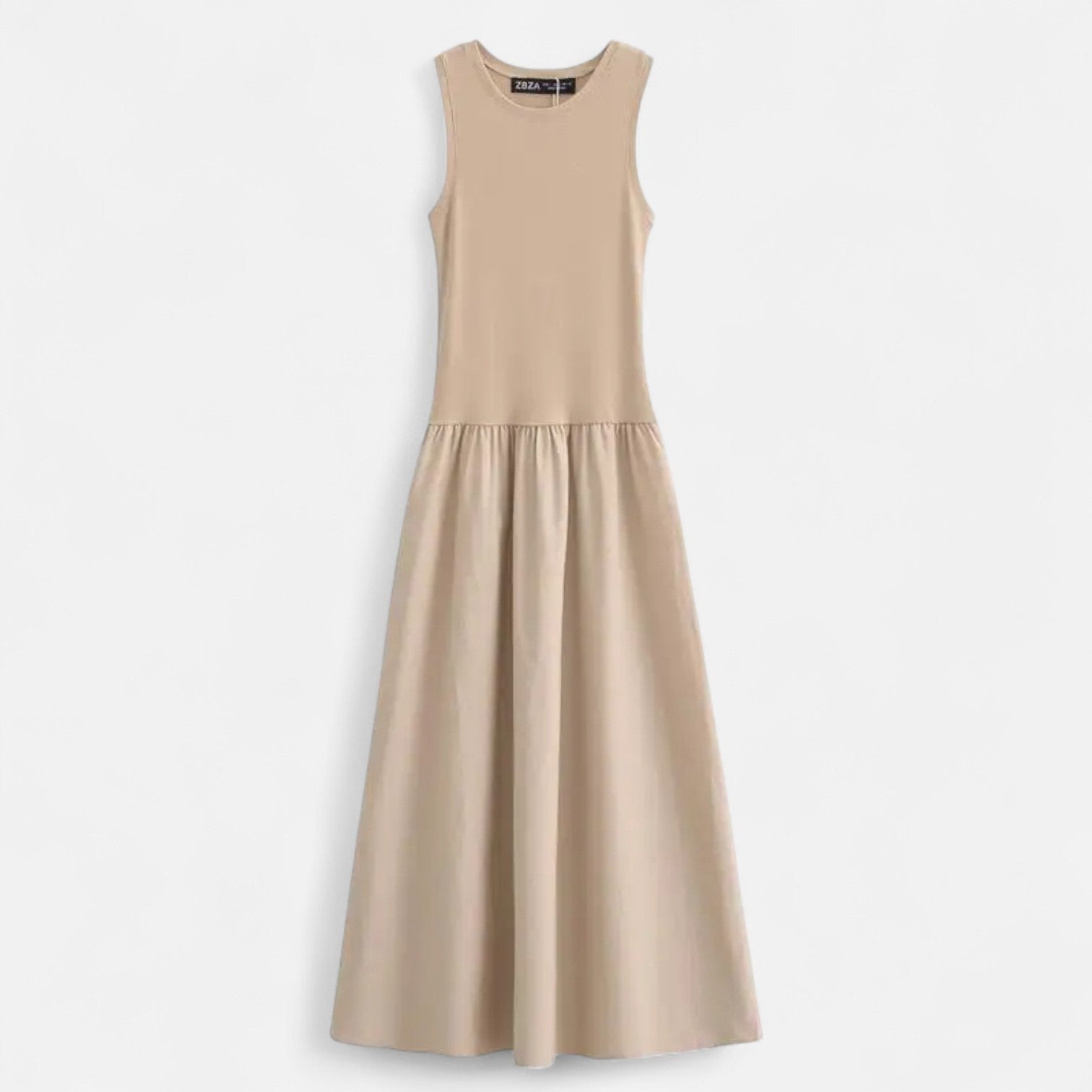 Valeria Dames Maxi Jurk Met Mouwloos Design
