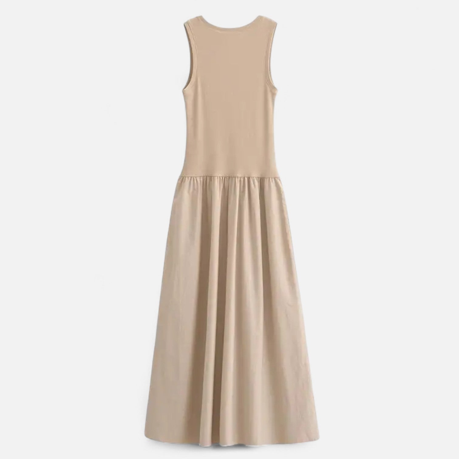 Valeria Dames Maxi Jurk Met Mouwloos Design