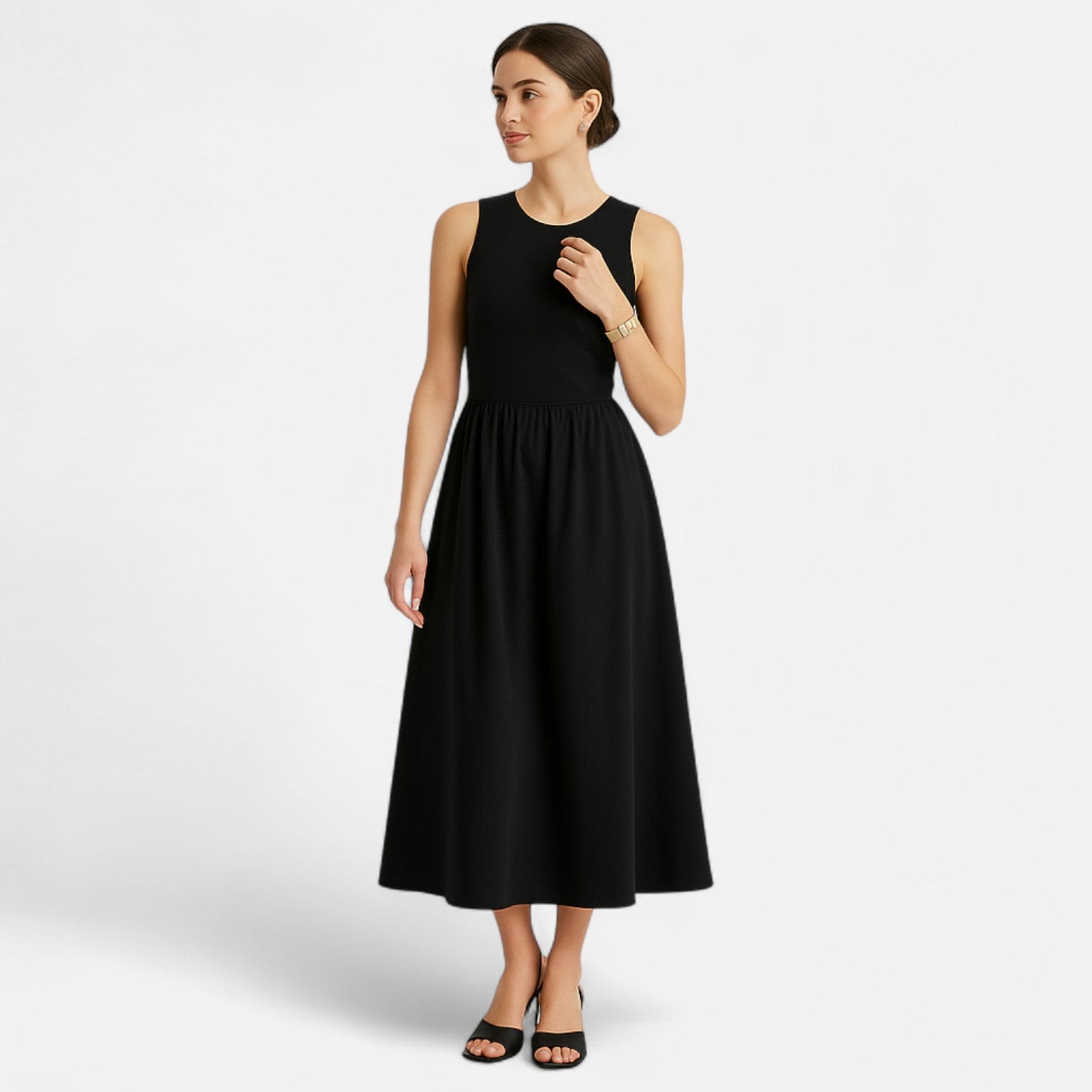 Valeria Dames Maxi Jurk Met Mouwloos Design