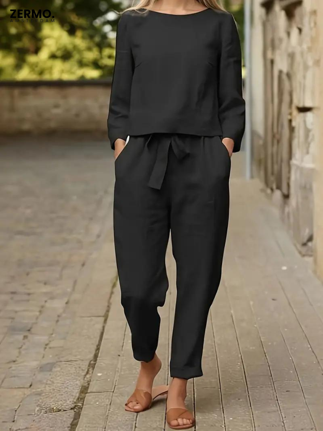 Verona Dames casual twee-delige set met top en broek