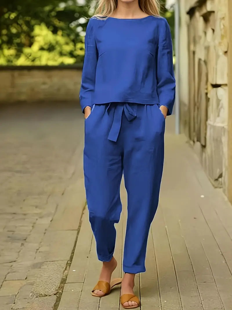 Verona Dames casual twee-delige set met top en broek