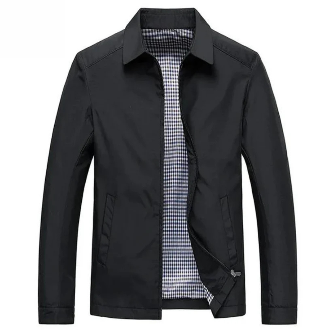 Walt casual heren jas met rits en kraag
