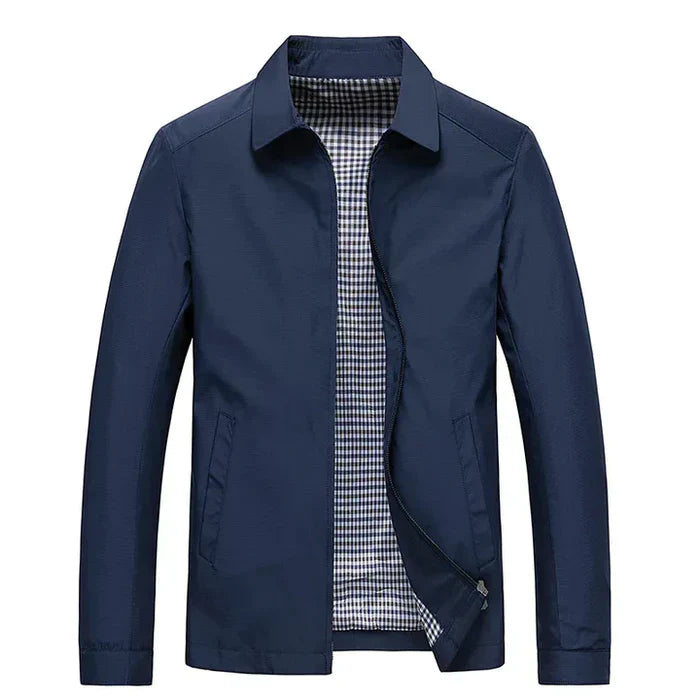 Walt casual heren jas met rits en kraag