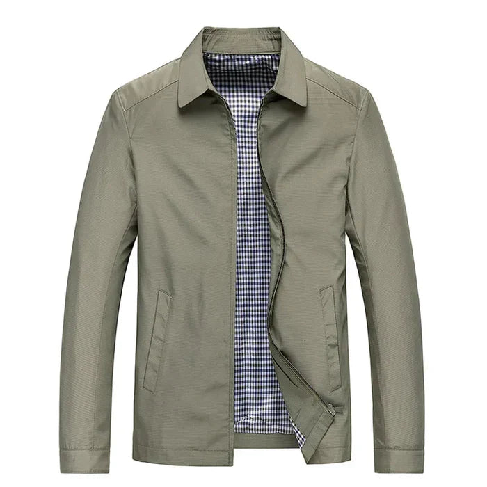 Walt casual heren jas met rits en kraag