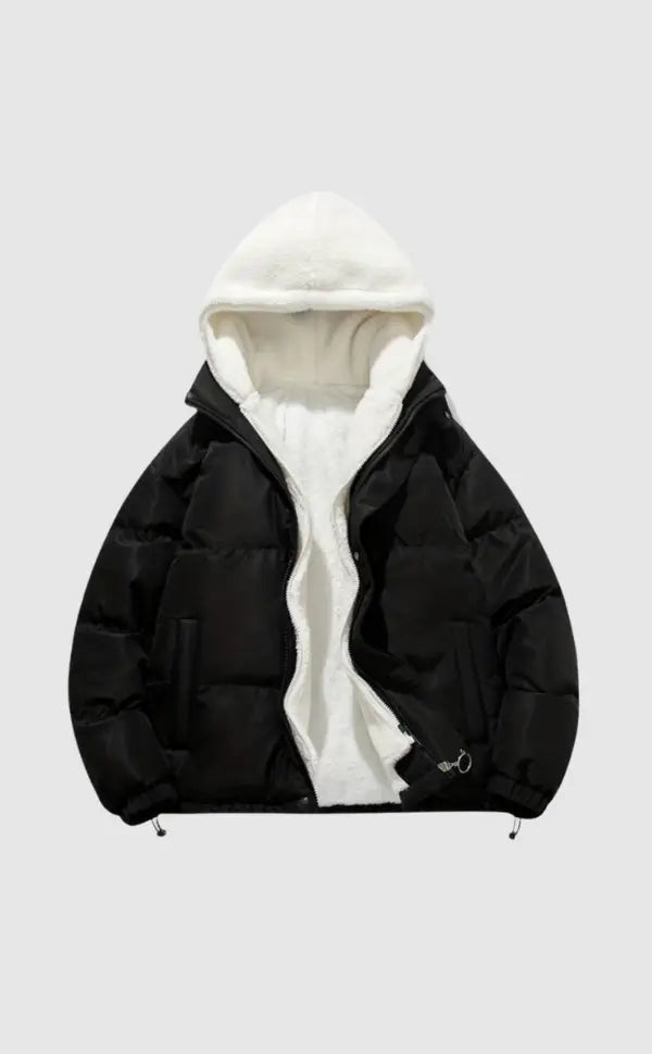 Warme Winterjas Met Fleece Voering En Capuchon