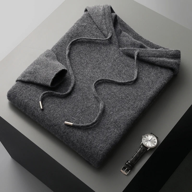 Zane Wollen heren hoodie met casual uitstraling