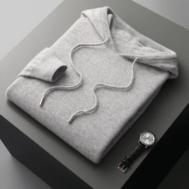 Zane Wollen heren hoodie met casual uitstraling